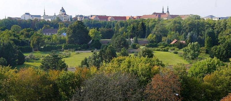 Areál rozária a panorama Olomouce