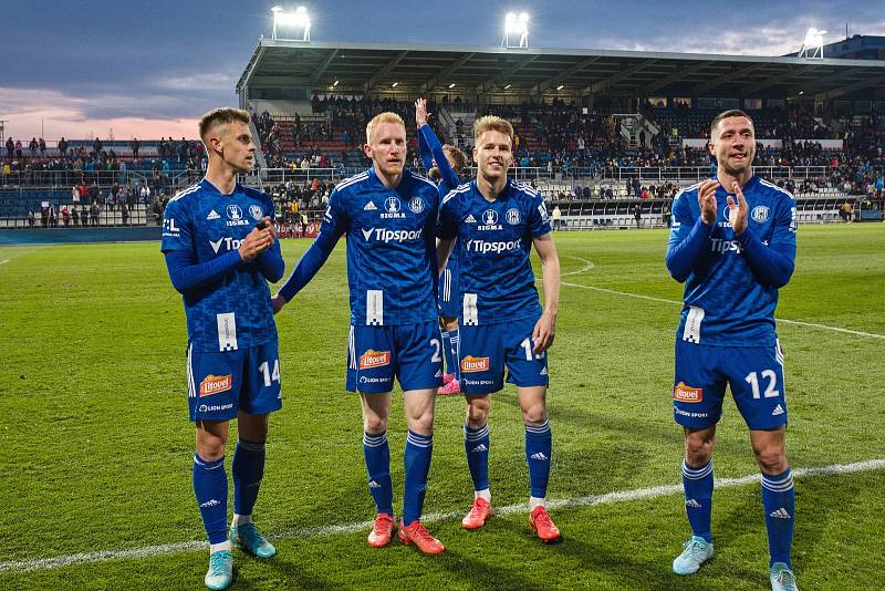 SK Sigma Olomouc - AC Sparta Praha 2:0. Antonín Růsek, Václav Jemelka, Ondřej Zmrzlý, Jan Sedlák