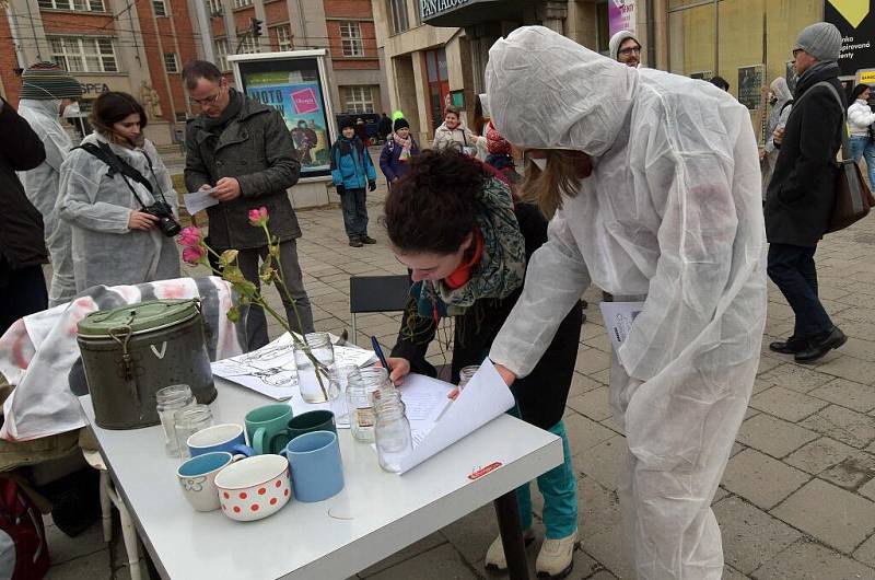 Happening za větší ochranu Olomoučanů přčed smogem