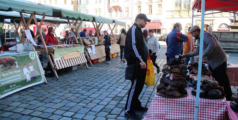 Farmářský trh na Horním náměstí v Olomouci