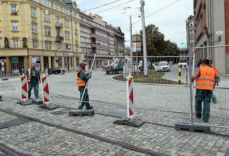 Opravená křižovatka náměstí Hrdinů - Legionářská v centru Olomouce