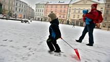 Sněhová nadílka v Olomouci - 18. března 2013