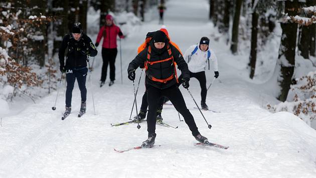 Chata Skřítek v Jeseníkách je výchozí místo pro běžkování. Sobota 16. ledna 2021