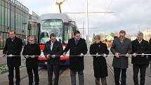 Slavnostní zahájení provozu na nové tramvajové trati mezi Šantovkou a Trnkovou ulicí v Olomouci