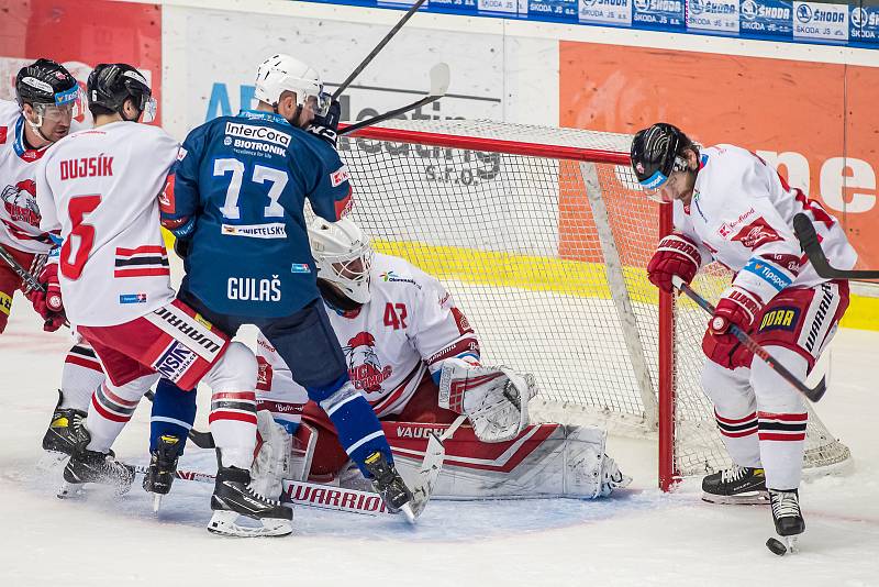 Druhý zápas extraligového předkola play-off mezi Plzní a Olomoucí