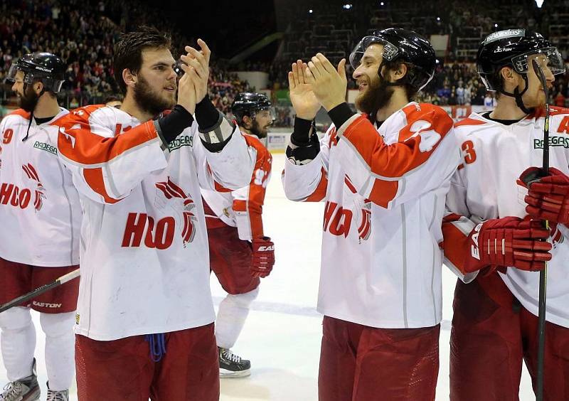 Extraligové oslavy na zimním stadionu v Olomouci