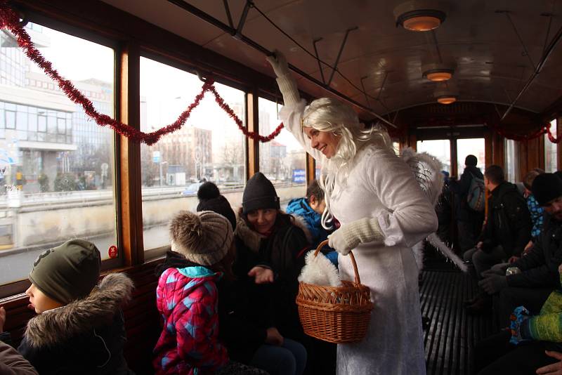 Mikulášská jízda tramvají v sobotu 7. prosince 2019 v Olomouci