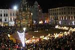 Rozsvěcení vánočního stromu na Horním náměstí v Olomouci