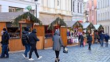 Zimní jarmark v centru Olomouce otevřel, 3. prosince 2021