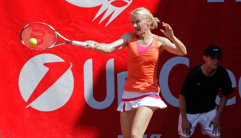 Jana Novotná na tenisové exhibici při Czech Open v Prostějově v roce 2011