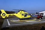 Nový vrtulník Eurocopter EC135T2 na olomoucké základně letecké záchranné služby