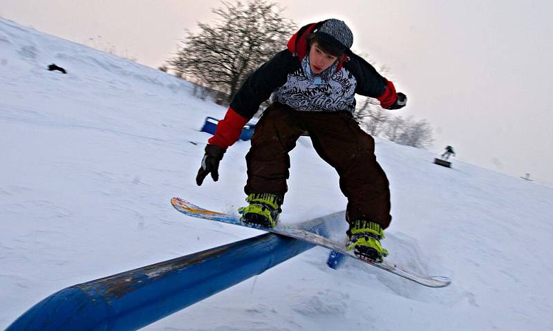 Sjezdovka v Domašově nad Bystřicí v únoru 2012