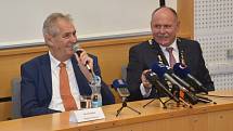 Prezident Zeman na setkání s krajskými zastupiteli v Olomouci