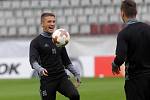 Trénink FC Fastav Zlín před zápasem Evropské ligy na Andrově stadionu v Olomouci