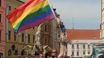 Rainbow Pride - první průvod lidí s menšinovou sexuální orientací v Olomouci