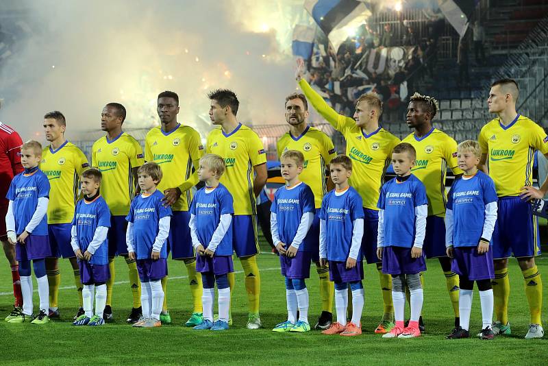 Zápas Evropské ligy FC FASTAV Zlín - FC Kodaň na Andrově stadionu v Olomouci