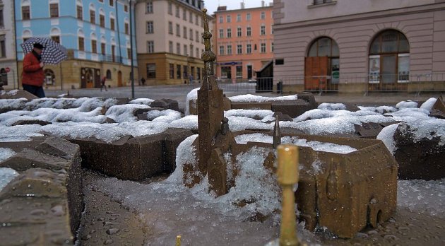 Jarní nečas v centru Olomouce - 31.3. 2015