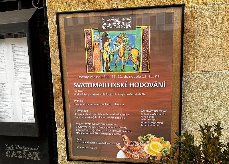 Svatomartinské hody v restauracích v Olomouci, 8. listopadu 2022