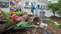 Poutač na podzimní Floru na Horním náměstí v Olomouci