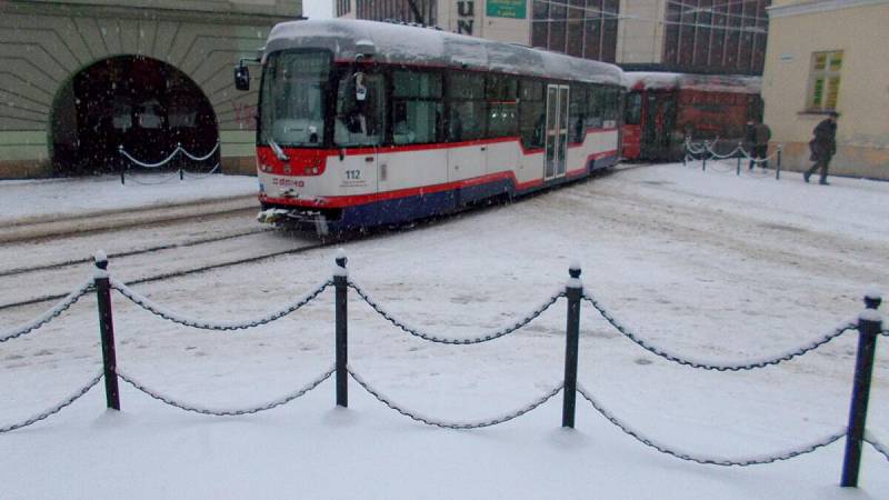 Zasněžená Olomouc 28. ledna 2019