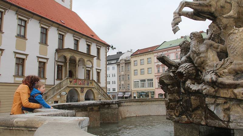 Olomoucké kašny s tryskající vodou - 29. 4. 2021