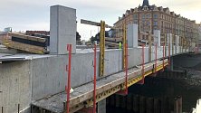 Rozestavěný most u Bristolu v Olomouci - 11. října 2019