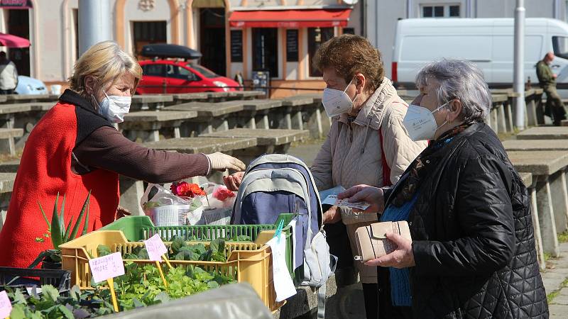 Olomoucká tržnice v pondělí 12. dubna 2021