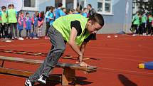 Olympijský trénínk na ZŠ Heyrovského v Olomouci pod vedením Michaely Hrubé, Štěpána Janáčka, Šárky Kašpárkové a Michala Pogányho