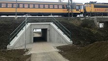 Cyklostezka a podjezd pod tratí v Července, 18. prosince 2020