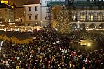 Slavnostní rozsvícení vánočního stromu v Olomouci
