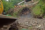 Oprava tunelů na trati meti Hrubou Vodou a Domašovem nad Bystřicí