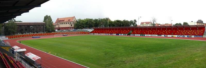 Vizualizace proměny stadionu ve Znojmě pro prvoligové zápasy