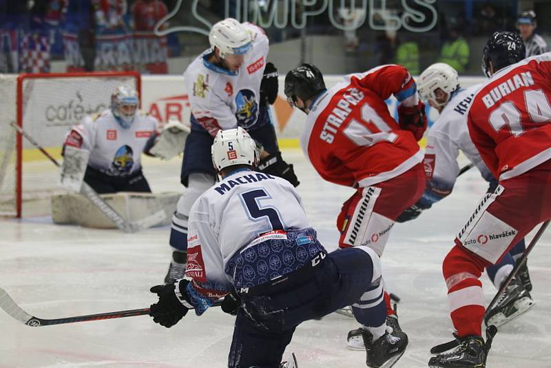 Kladno (v bílém) hostilo v hokejové extralize Olomouc