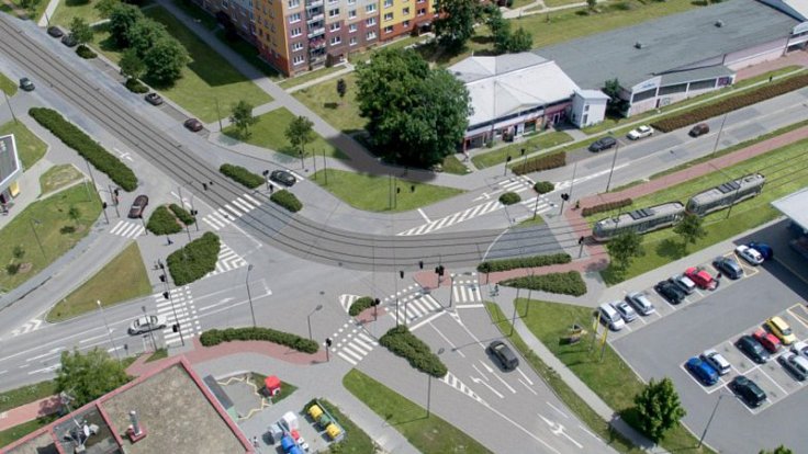 Rozšíření tramvajové trati na Nové Sady a do Slavonína. Vizualizace Zikova - Schweitzerova ulice