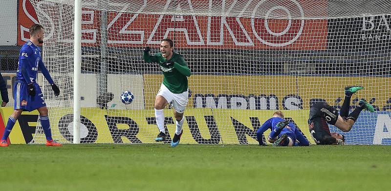 Martin Doležal slaví vítězný gól Jablonce v Olomouci