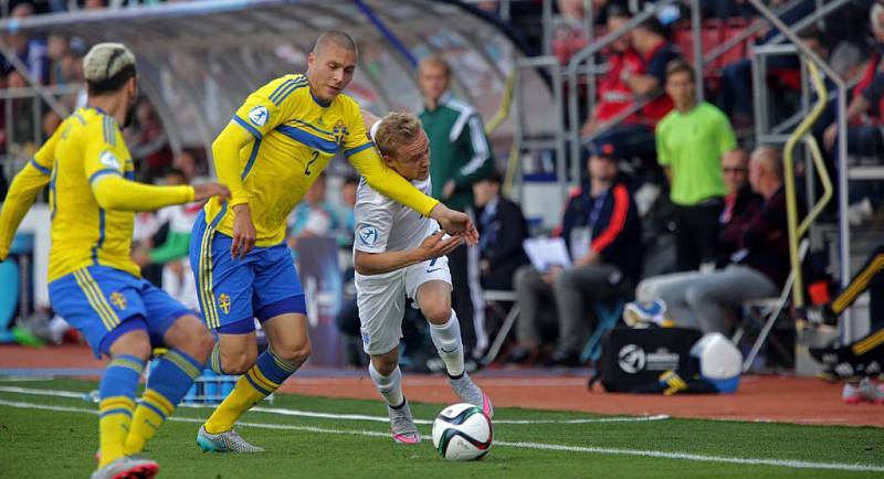 Anglie proti Švédsku. Euro U21 na Andrově stadionu v Olomouci