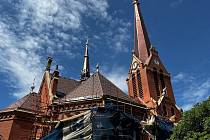 Rekonstruovaný Červený kostel v Olomouci 9. června 2022
