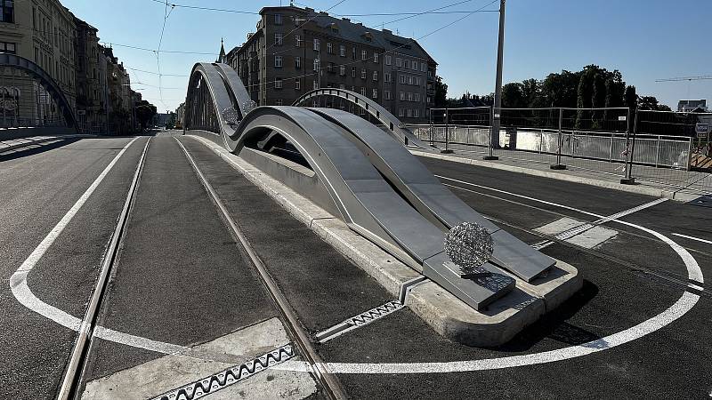 Nový most na Masarykově třídě  v Olomouci, 26. června 2022