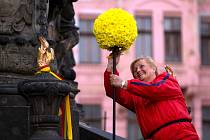 Výzdoba olomouckých památek v rámci výstavy podzimní Flora 2019