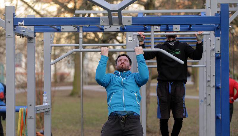 Workoutové hřiště v Čechových sadech v Olomouci