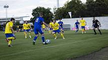 Béčko Sigmy Olomouc (v modrém) v přípravě porazilo Šumperk 4:0.