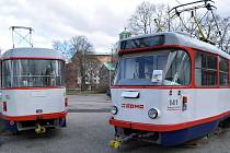 Tramvaje typu T3 u Plaveckého stadionu v Olomouci