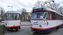 Tramvaje typu T3 u Plaveckého stadionu v Olomouci