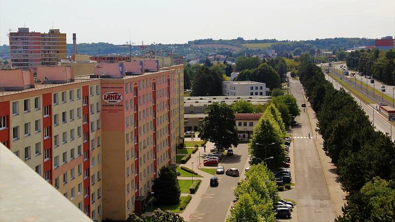 Výhled ze střechy Hotelového domu Olomouc, 11. 9. 2021