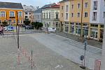 Rekonstrukce náměstí Přemysla Otakara v Litovli - začátek října 2014