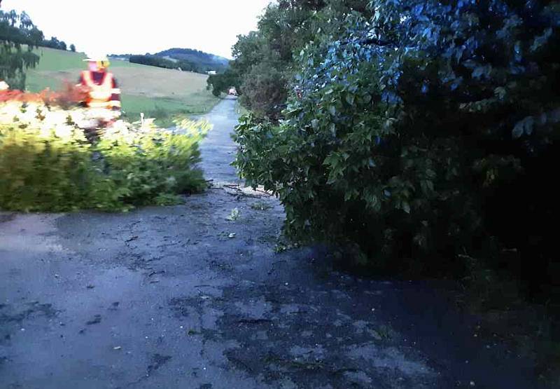 Následky bouřek v noci na středu 30. června v Olomouckém kraji