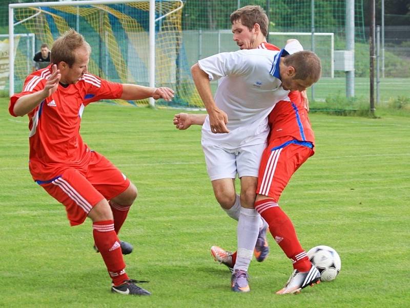 FK Šternberk (v červeném) vs. FC Kralice na Hané