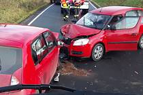 Dopravní nehoda se třemi zraněnými u Senice na Hané, 19. 11. 2019