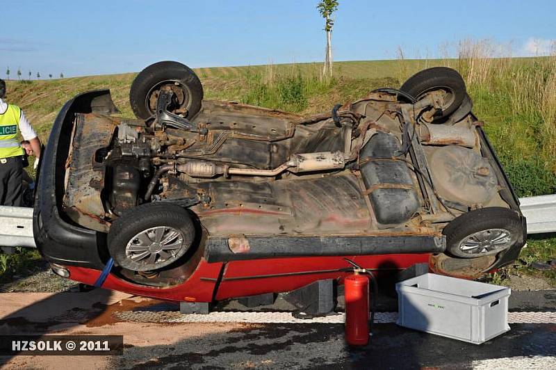 Tragická srážka felicie a dodávky u Bezměrova