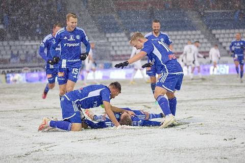 SK Sigma Olomouc - 1. FC Slovácko, sníh